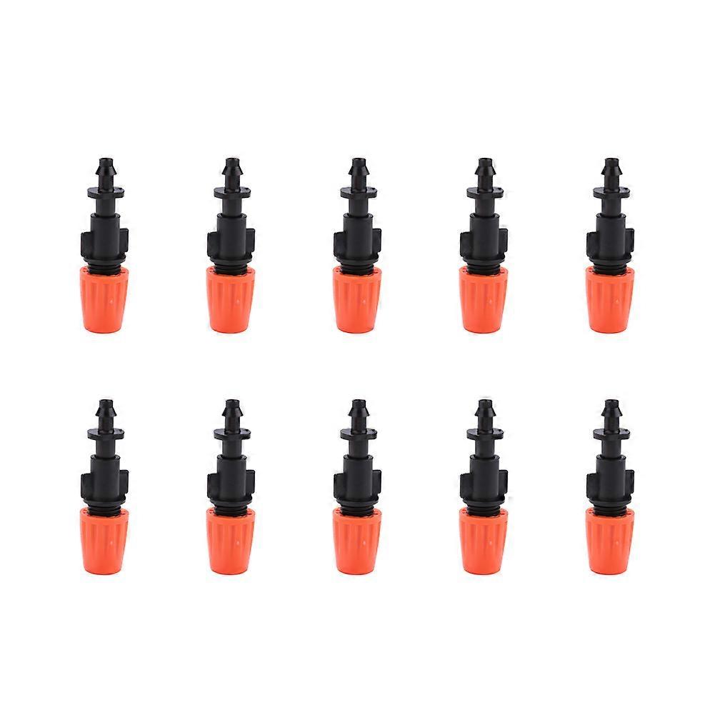 10pcs Micro Barbed Nozzle Adjustable Misting Sprinklers Plastic Portable Multi-function Durable Gardening Watering System Tools