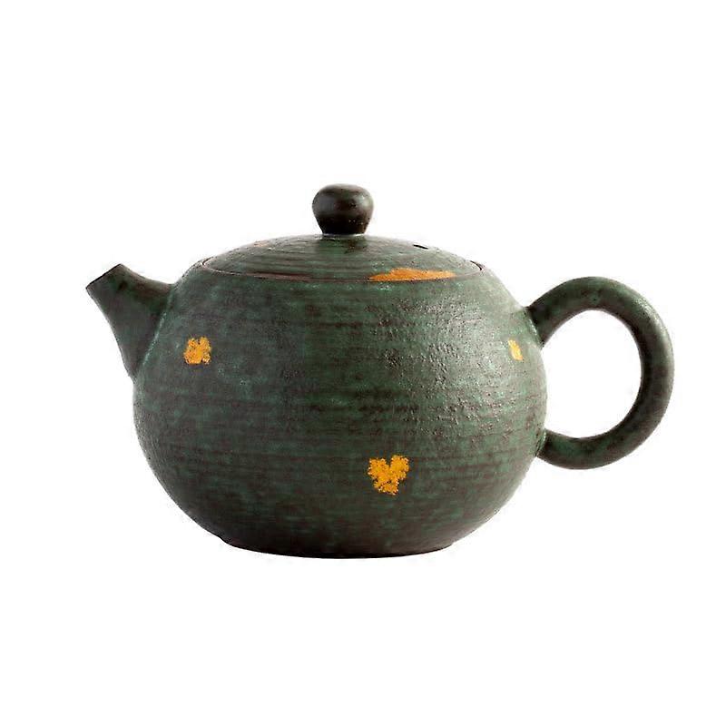 Ceramic Teapot with Infuser, Retro Handmade Large Capacity Tea Kettle, Ergonomic Handle