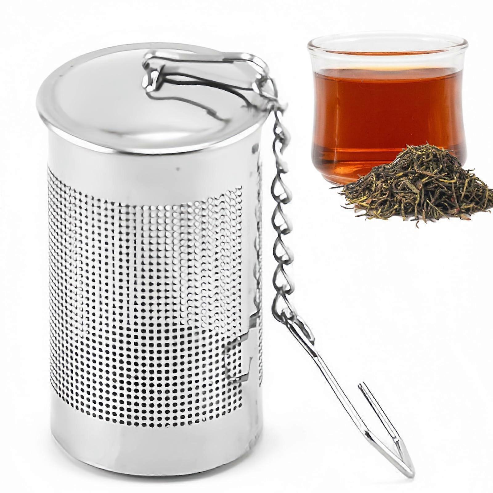 Stainless Steel Tea Infuser with Chain Hook, Reusable Loose Leaf Tea Strainer for Teapot