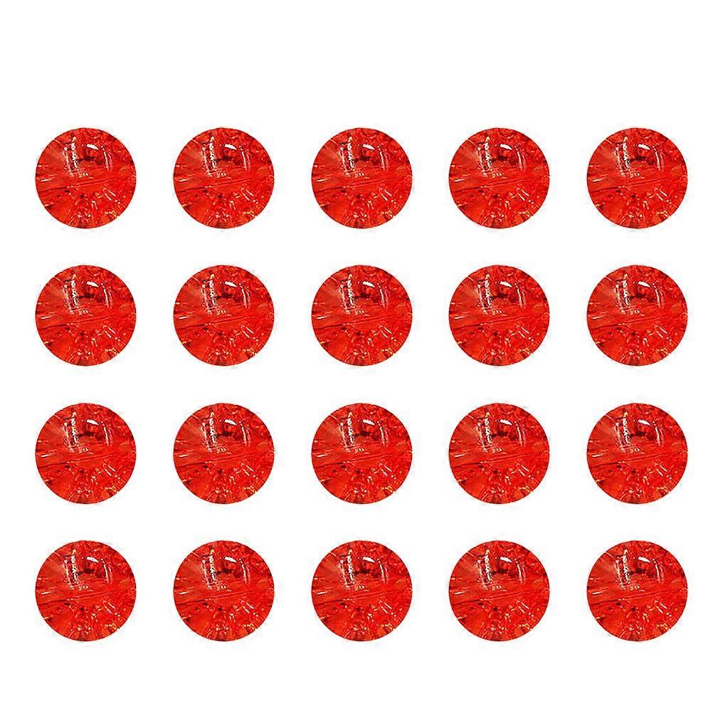 Clothes Button Clear Crystal Button for DIY Use 50Pcs Red Pack