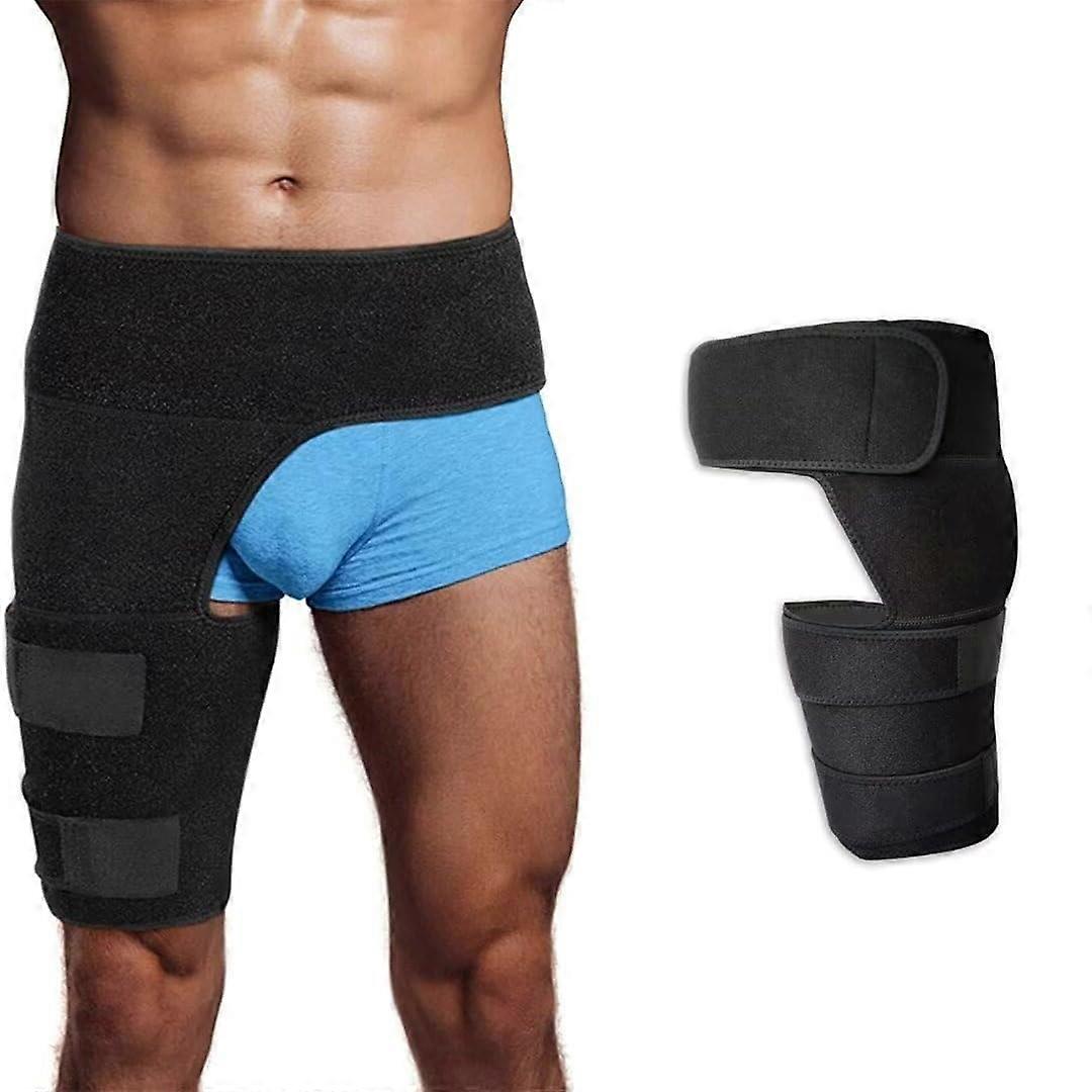Sciatica Hip Brace for Nerve Pain Relief with Adjustable Compression Sleeve and SI Joint Support Black