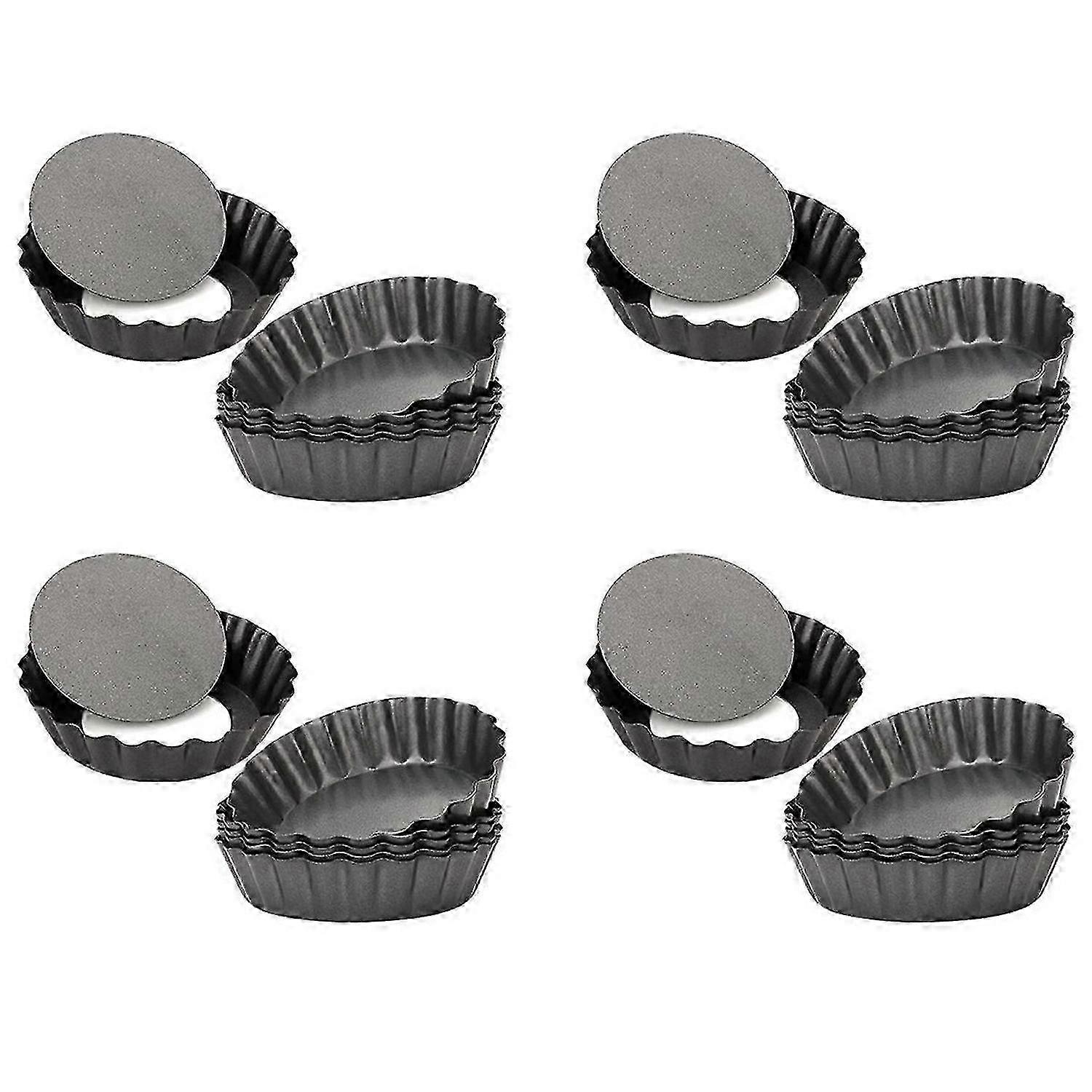 Egg tart mold set, 3-inch mini egg tart pan, removable bottom