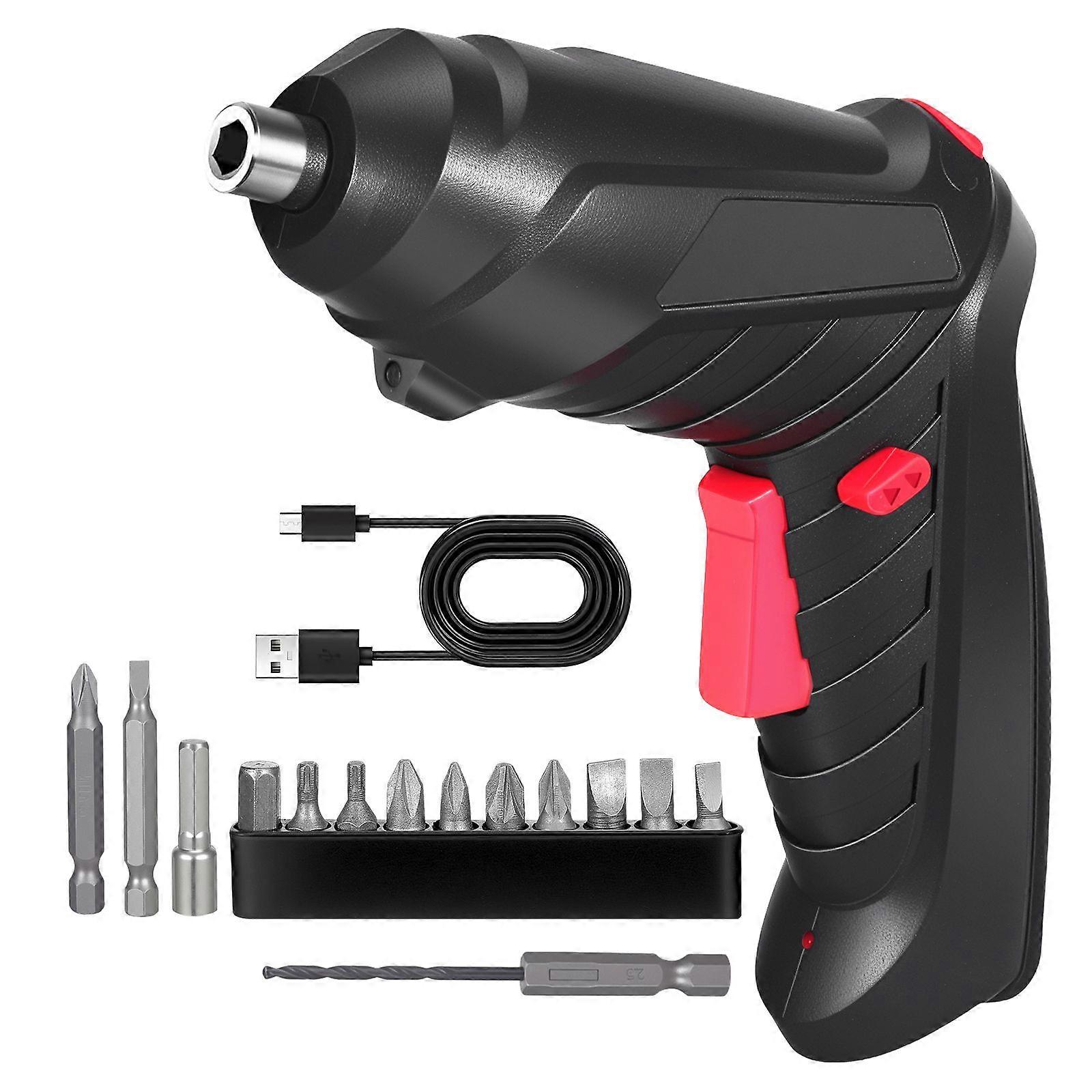 1 Set Multi-function Screwdriver Chargeable Small Electric Drill Home Screw Kit