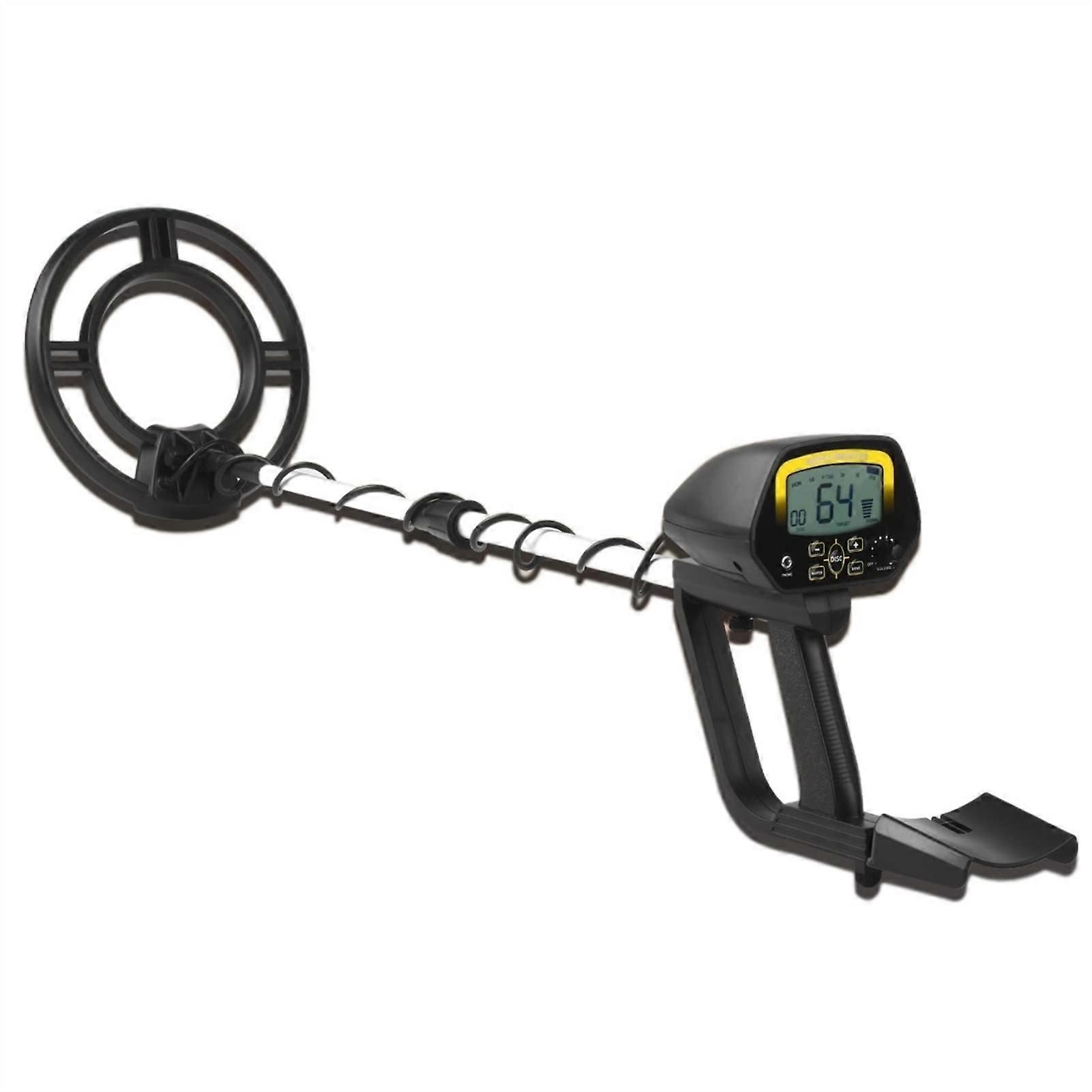 Treasure Hunter Metal Detector with Waterproof Search Coil, LCD Display, Adjustable Notch Mode