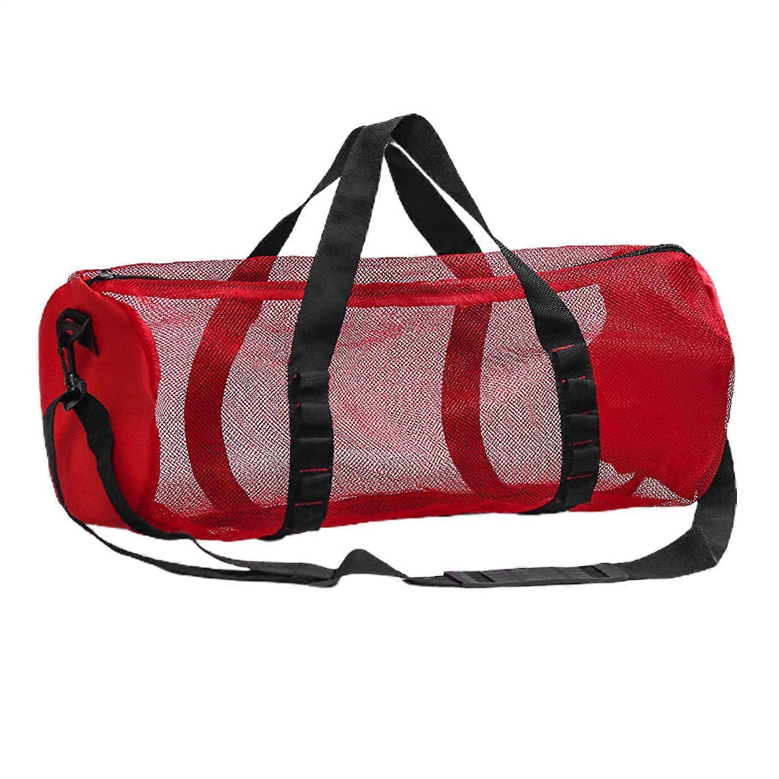 Mesh Gym Bag with Large Capacity Storage, Quick Dry Mesh Design and Adjustable Shoulder Strap