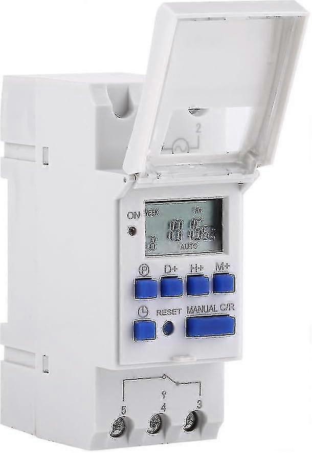 Digital Timer, Lcd Display Weekly Programmable Electronic Relay Time Switch 15a (220v)