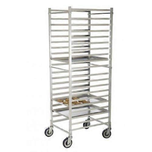 Heavy Duty 12 Pan Sheet Pan Rack with Open Side Access and MultiCenter Support Aluminum Frame
