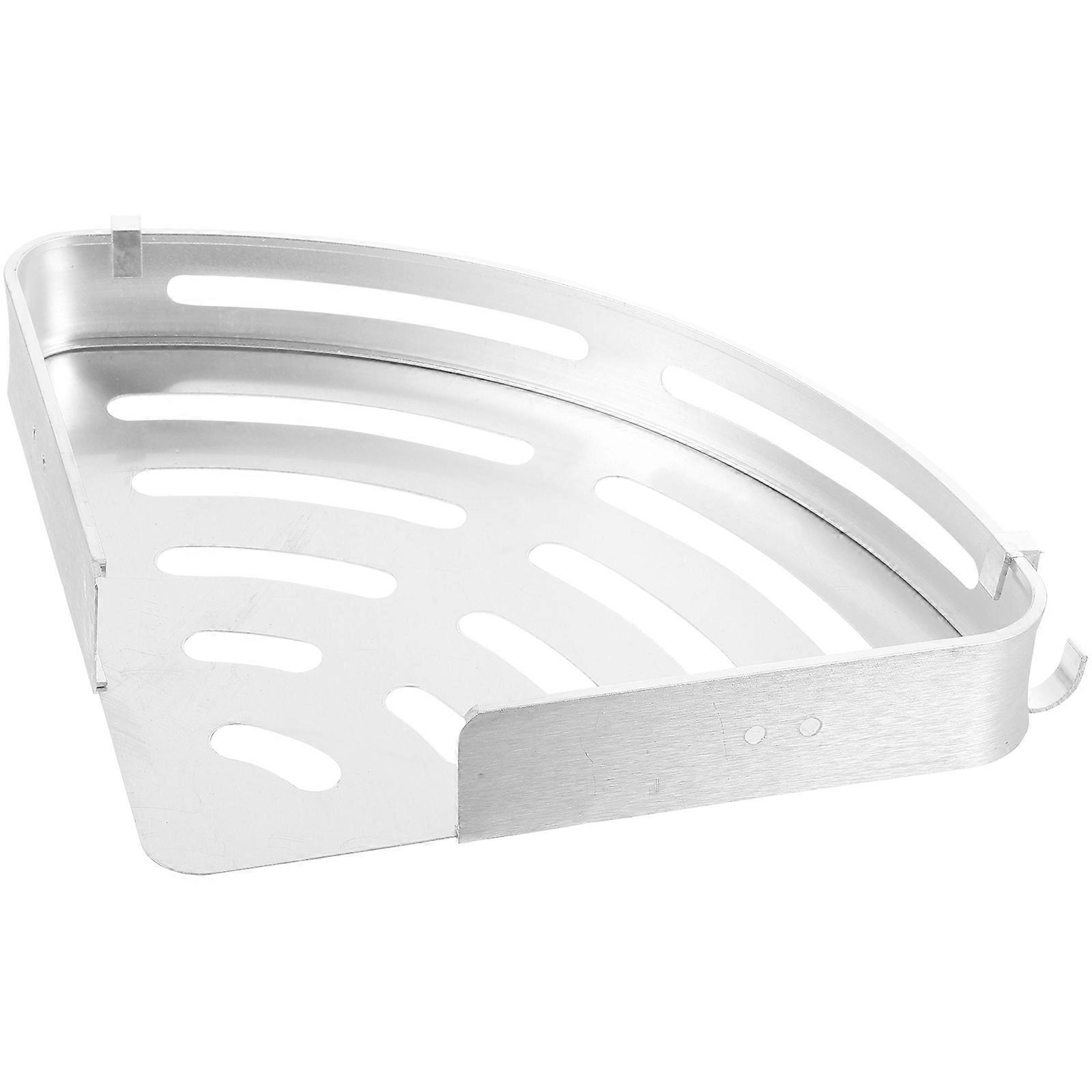 Punch-Free Storage Rack for Storage Use Silver Aluminum Triangle Wall-Mounted