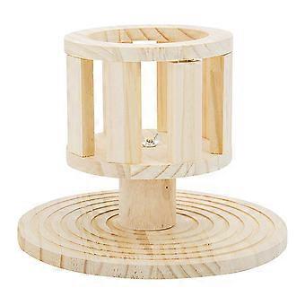 Robuster Futterautomat aus Holz, 1 Stück, auch für Chinchilla-Besitzer geeignet, multifunktional, 23,00 x 14,00 x 17,00 cm