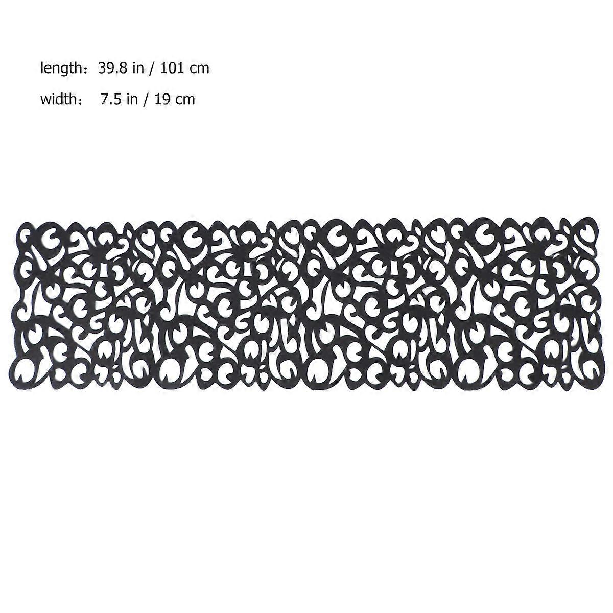 Table Cover Hollow Tablecloth for Nordic Style Black Table Decor Accessories