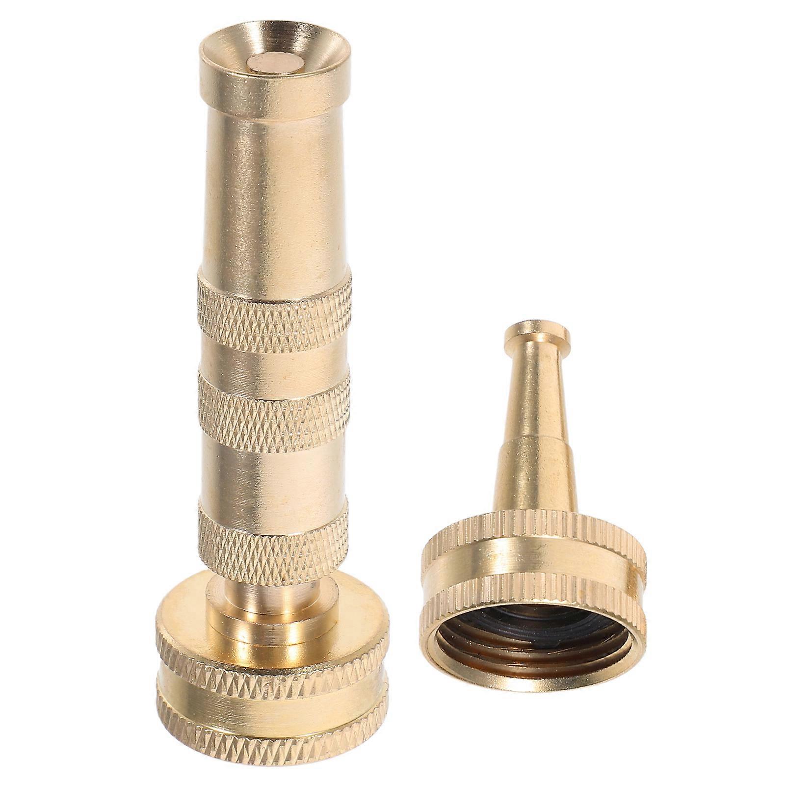 Garden Hose Sprayer Brass Nozzle for Deck Cleaning 2Pcs Set