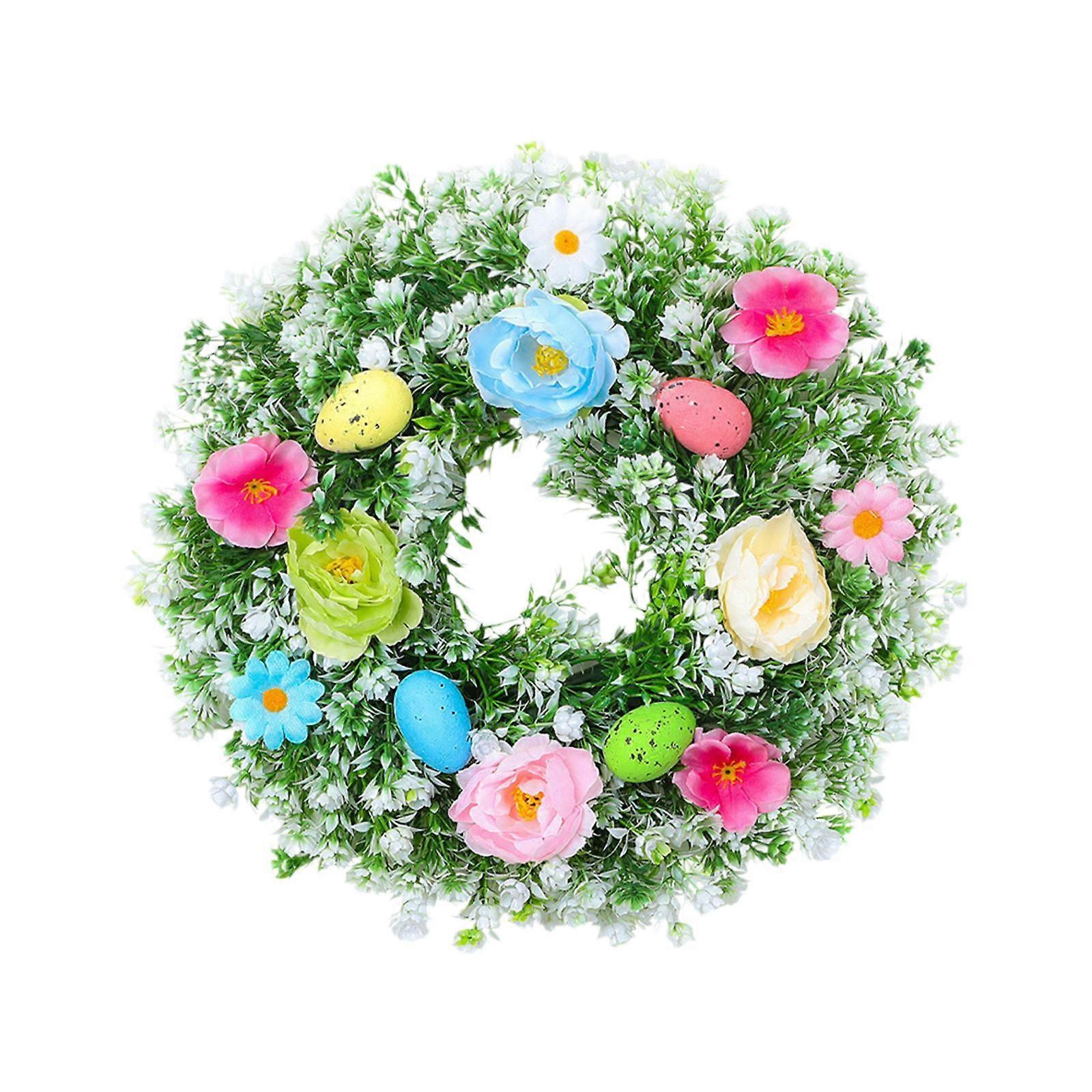 Artificial Easter Wreath Hanging Decorations Creative Spring Door Wreath for