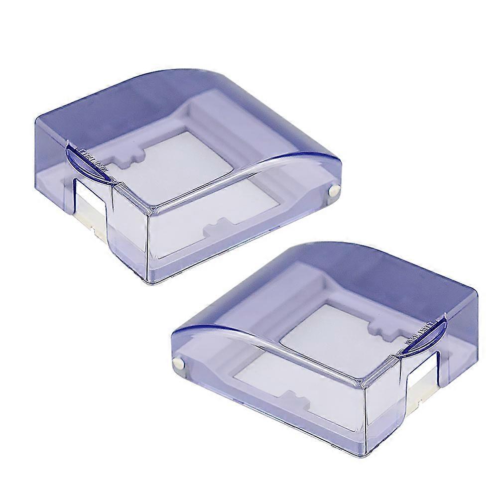 Socket Protective Cover Waterproof Plastic Switch Cover for 2Pcs Set