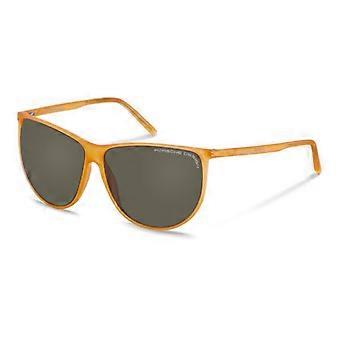 Porsche Design P8601 C Vollrand-Sonnenbrille für Damen, quadratisch, karamellbraun, UV3 Original