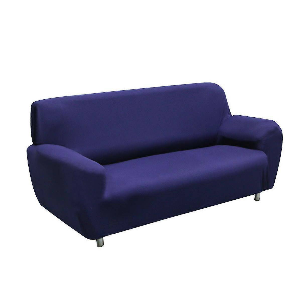 Slipcover Set Sofa Protector for 2Pcs High Elasticity Dark Blue Sofa