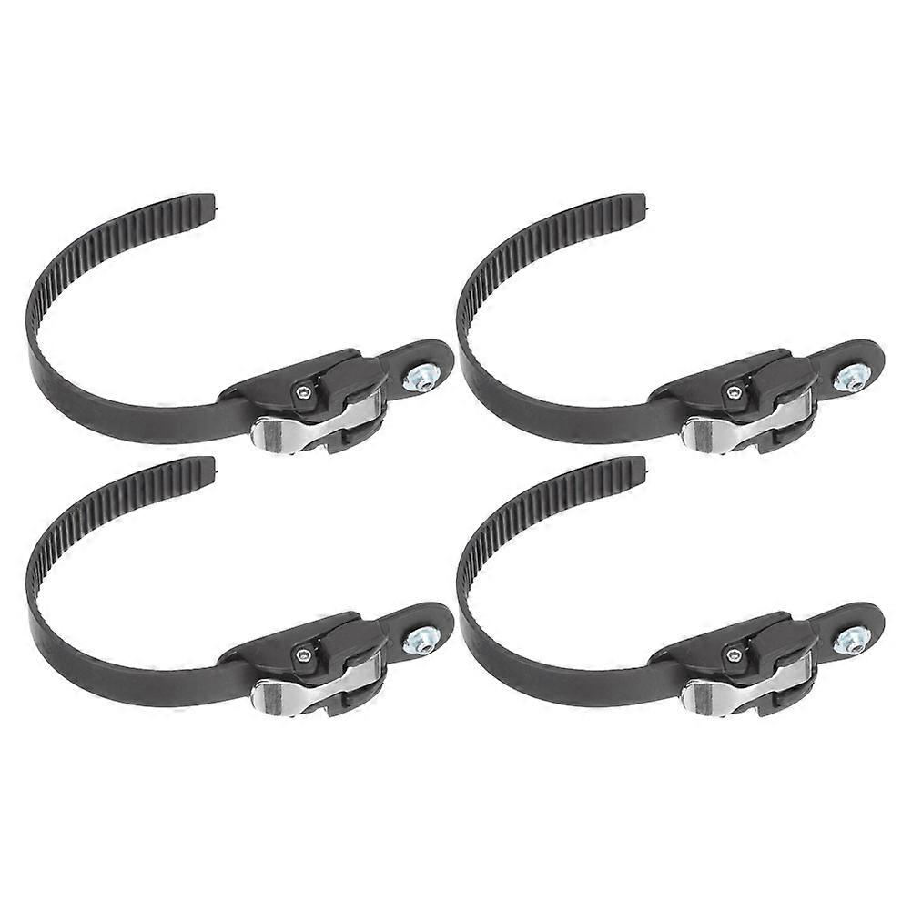 Roller Skates Replaceable Buckle Straps for Skating 4Pcs Durable PVC Black