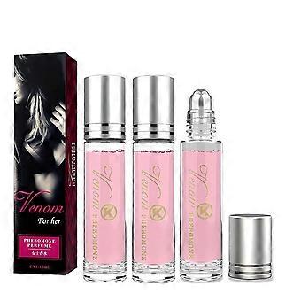 3Pcs Phero Perfume, Pheromones Perfumes for Women, Roll-On Travel Size Feromonas Fragrance Oil to Attract Men