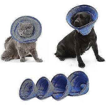 Breathable Soft Mesh Pet E-Collar Adjustable Recovery Cone for Faster Healing in Blue