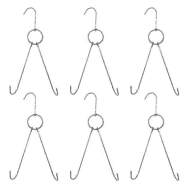6pcs Storage Hooks, Double Hooks
