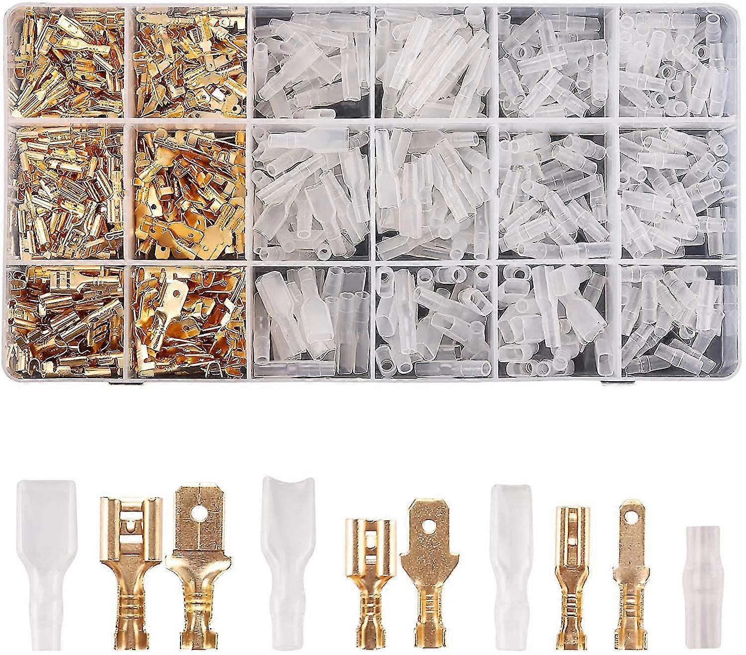 600pcs Drahtstecker mit isolierender Hülse Kit Sortiment