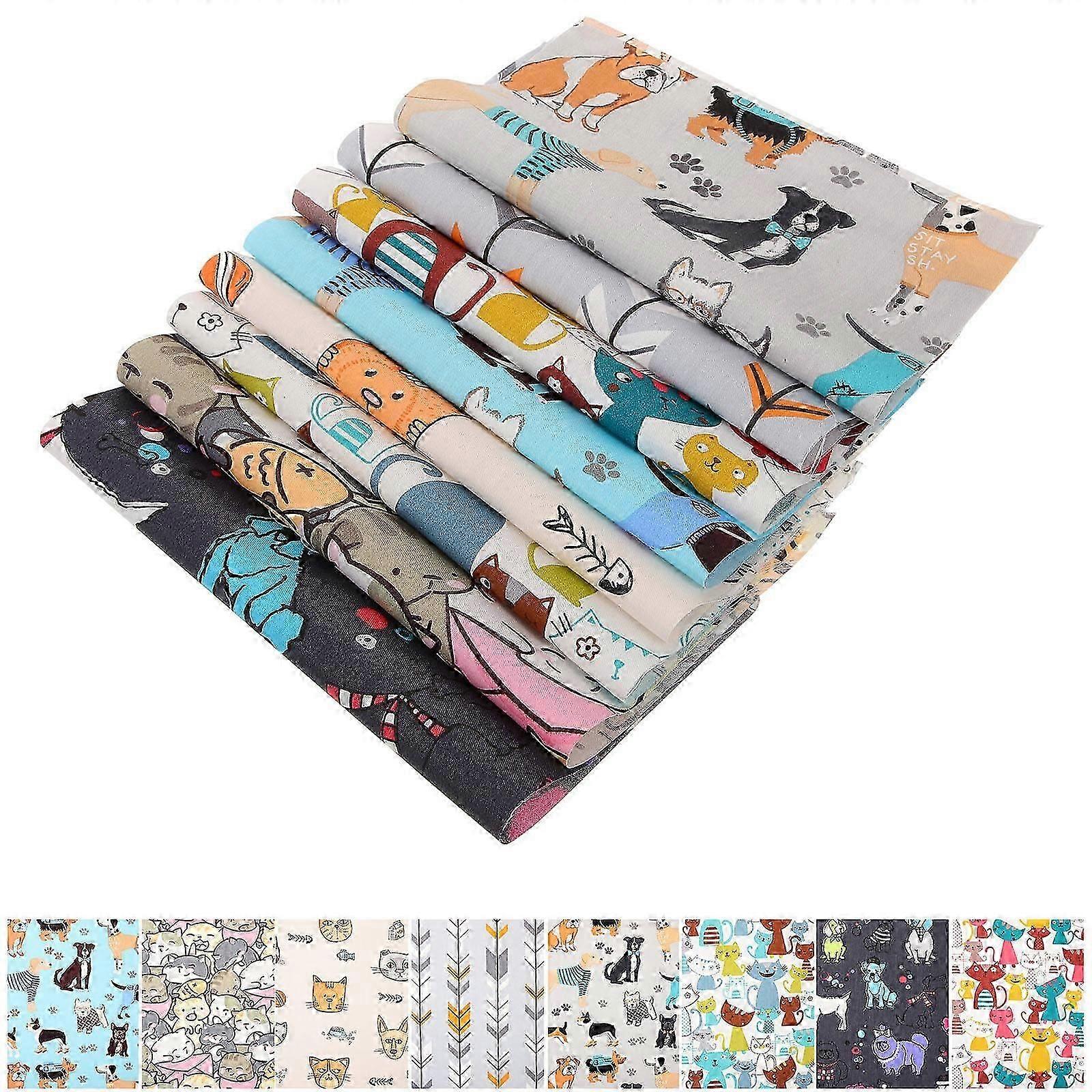 Versatile Fabric Patchwork Cloth for DIY Craft 80Pcs Set Multi Colors