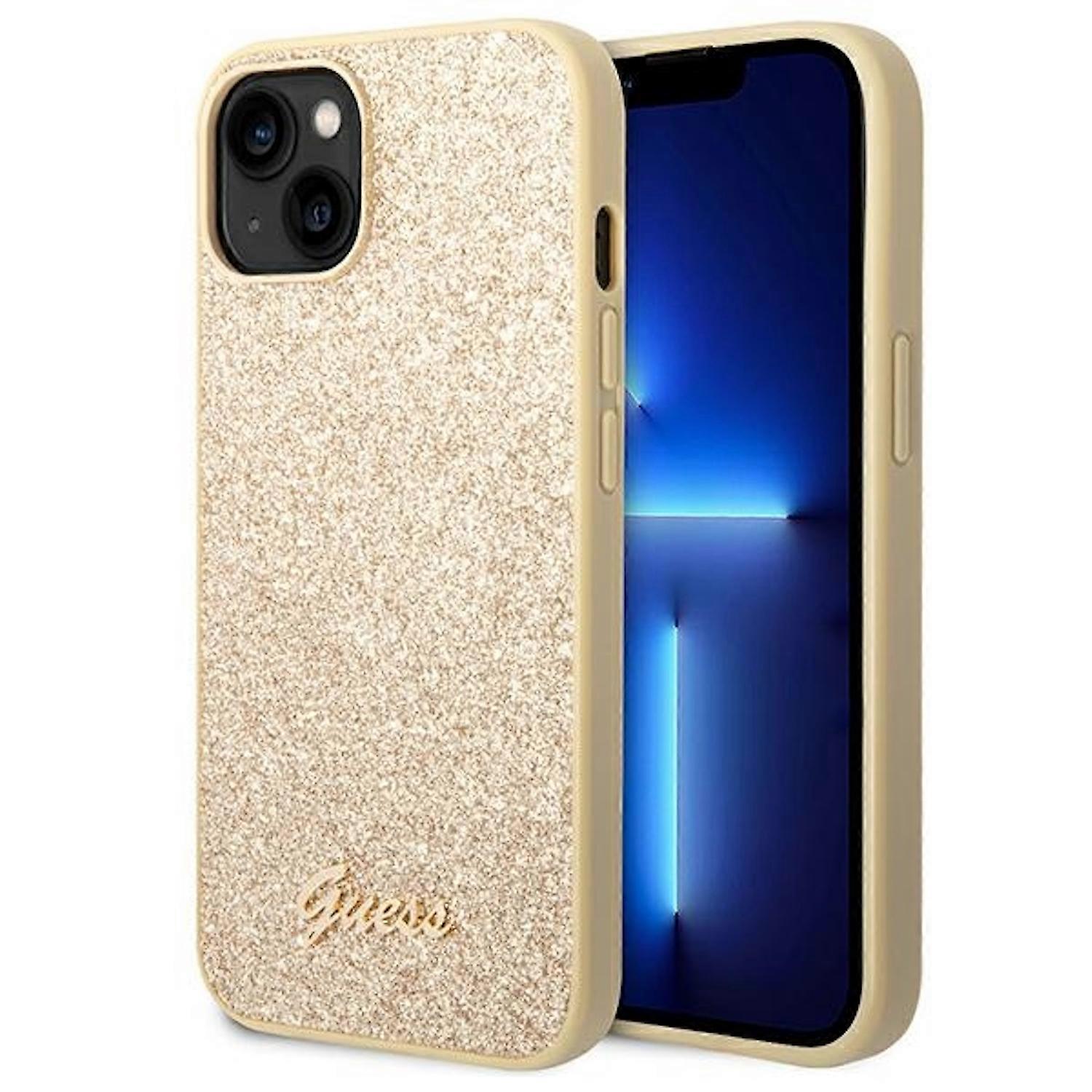 Guess Hard Case Glitter Script Collection Apple iPhone 14 Plus Case Protective Case