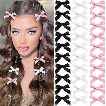 4cm Bow Hair Pin, Duckbill Clip Ballet Style Ribbon Small Hairpin, Dopamine Sweet Braided Hair Accessories