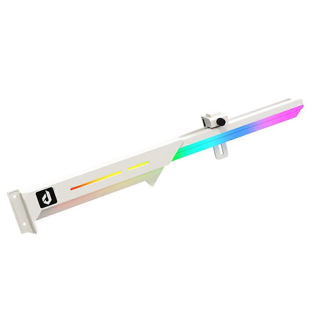 ARGB GPU Support Bracket - 5V 3-Pin Sync Adjustable Graphics Card Sag Holder for PC Case White