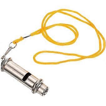 Sifflet de formation de perroquet en acier inoxydable Sifflet de queue de pigeon portable (argent)