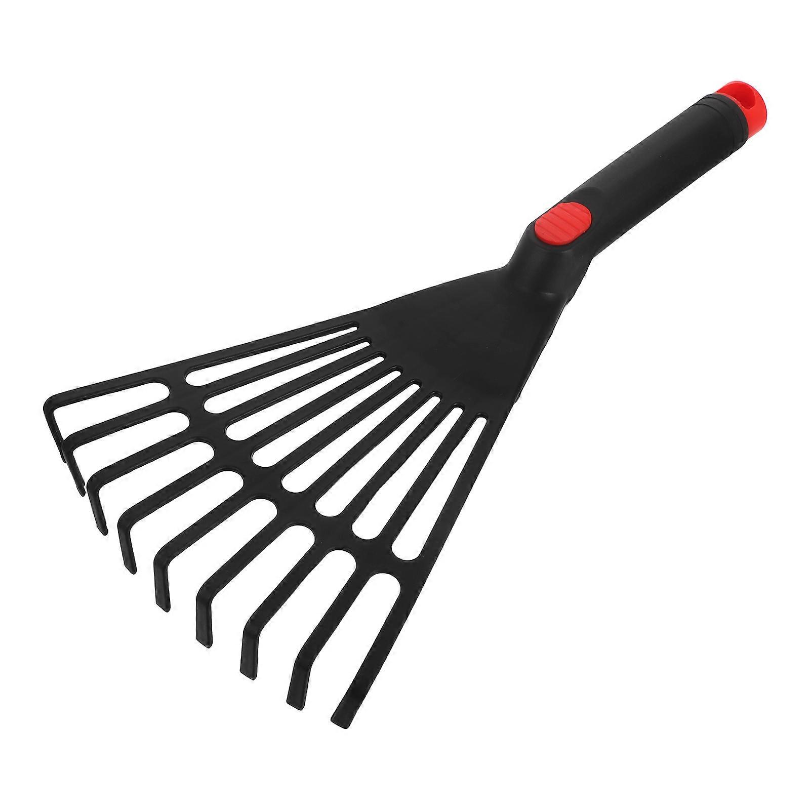 Leaf Rake Plastic Rake Gardening Rake Tool Small Garden Rake with Handle