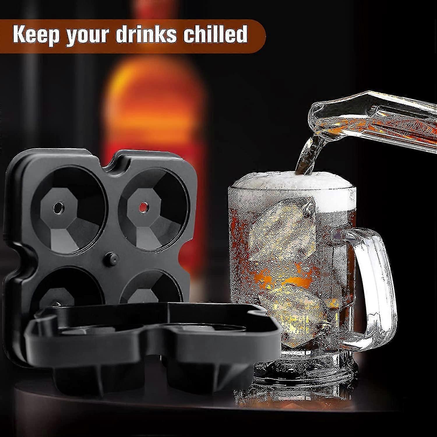 2pcs Diamond Whiskey Ice Cube Tray