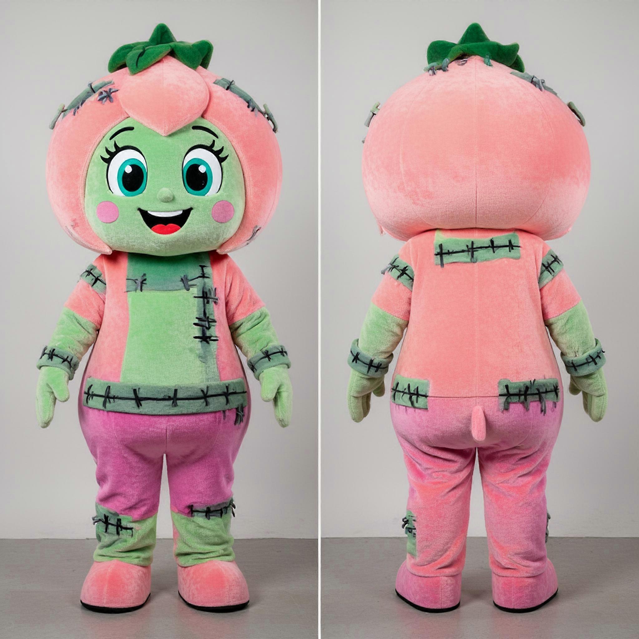 MASTICOT Peach Friendly Frankensteins Monster Mascot