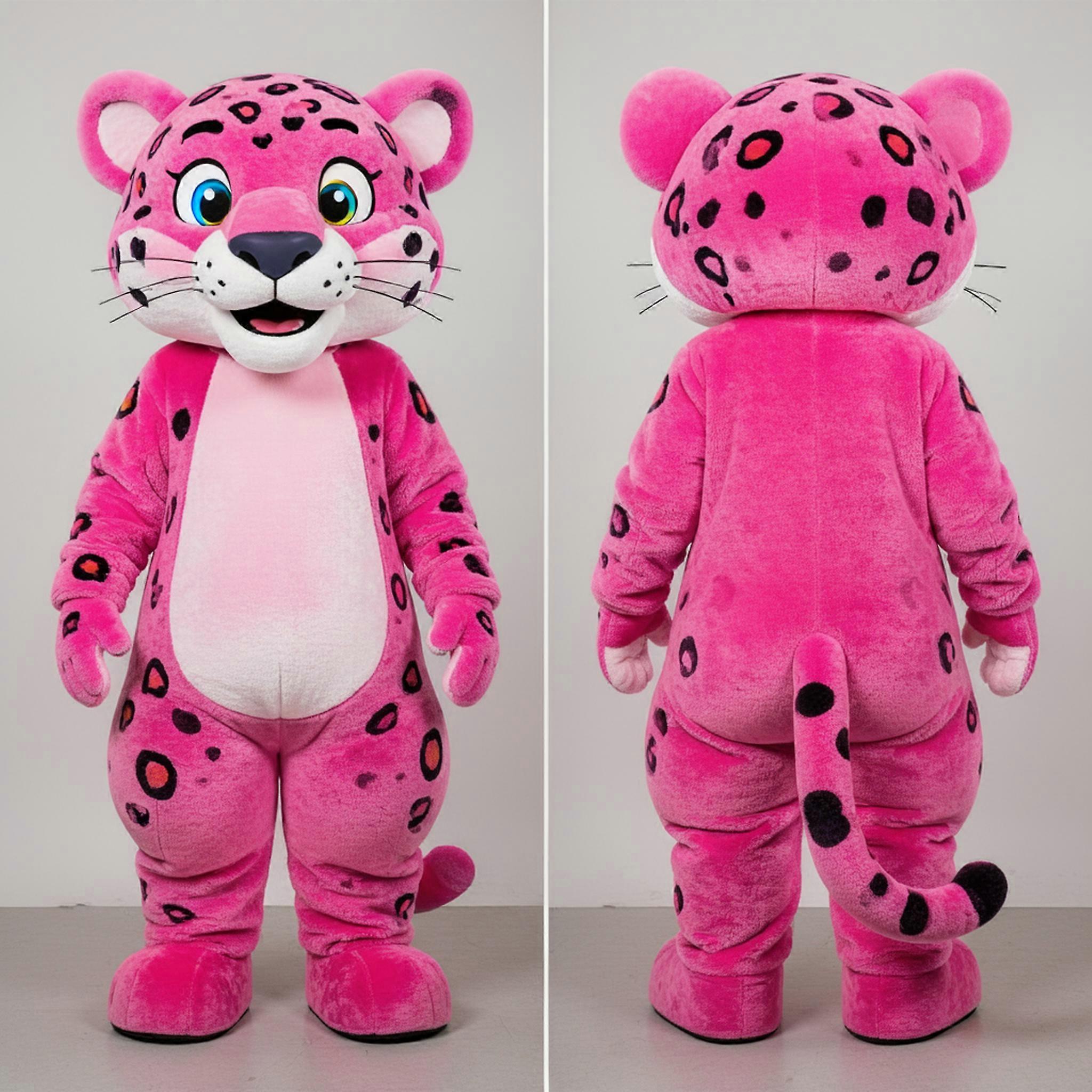 MASTICOT Vibrant Pink Jaguar Mascot