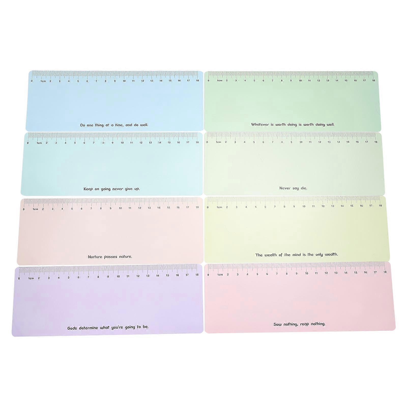 Guided Reading Strips PVC Colored Bookmark for Reading Use 8Pcs Set