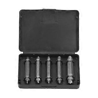 5Pcs Headless Screw Remover Double Heads Metal Bolt Extractor Tool Kit with Plastic Box