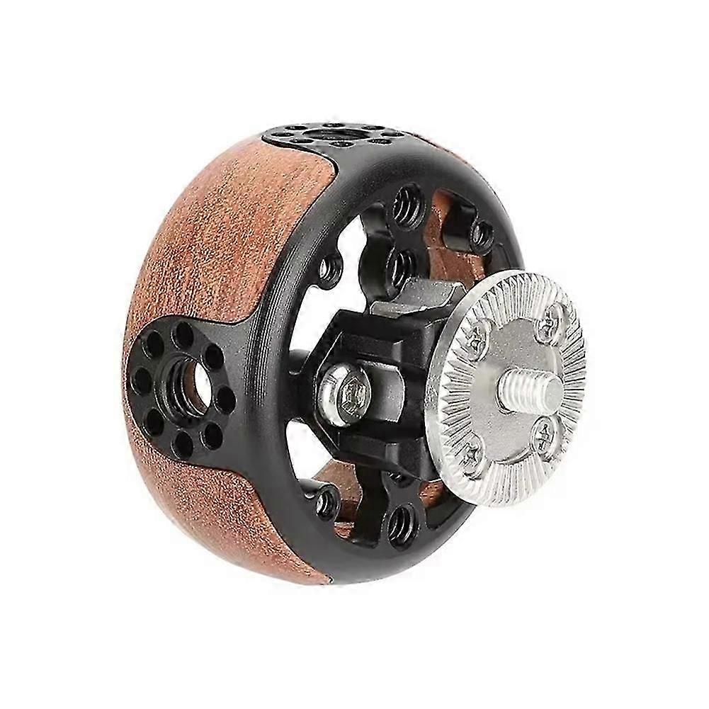Round Camera Wooden Handgrip for Rosette M6 Thread Mount