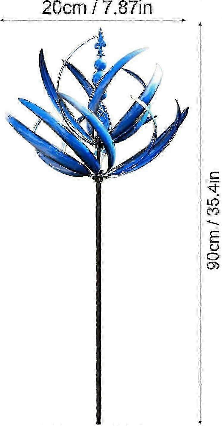 Reflective Dual-Spin Lotus Garden Decor