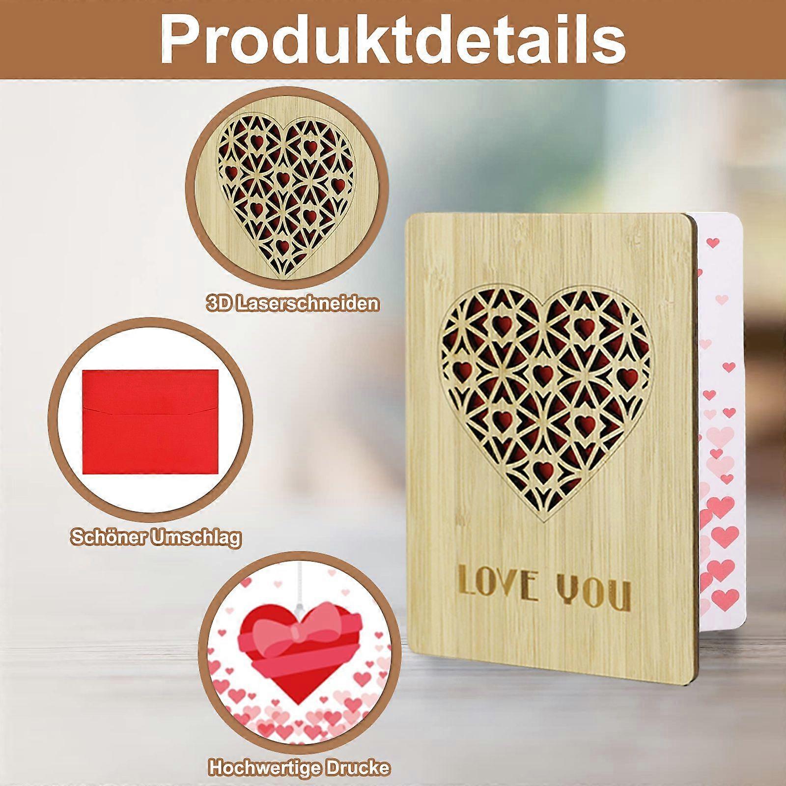 Handmade Laser-Cut Wooden Card Enduring Keepsake
