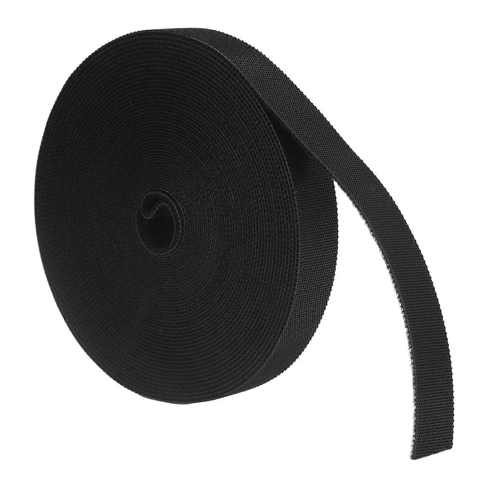 Hook and Loop Cable Ties 10m Roll, Reusable CuttoLength Strap for Elastic Wire Management and MultiScene Use