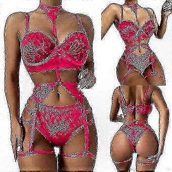 Lace Trimmed Garter Set compatible with Women with Strappy Design-Good
