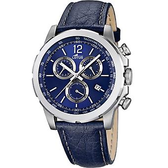 Lotus Quartz analog mænd ur med syntetisk læder armbånd L15856/2