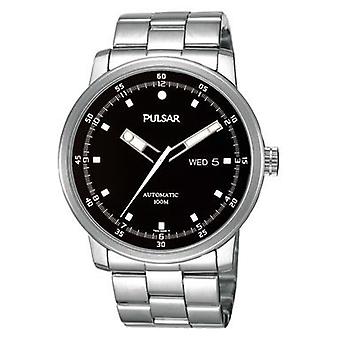 Puls prestanda klocka för automatisk analog man med PL4007X rostfrittstål armband