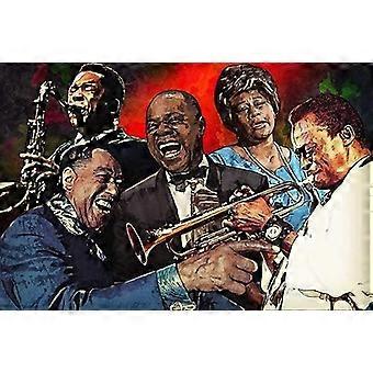 Hall of Fame Jigsaw Puzzlewith Top Jazz Celebrities Collage Best Artists GYU525