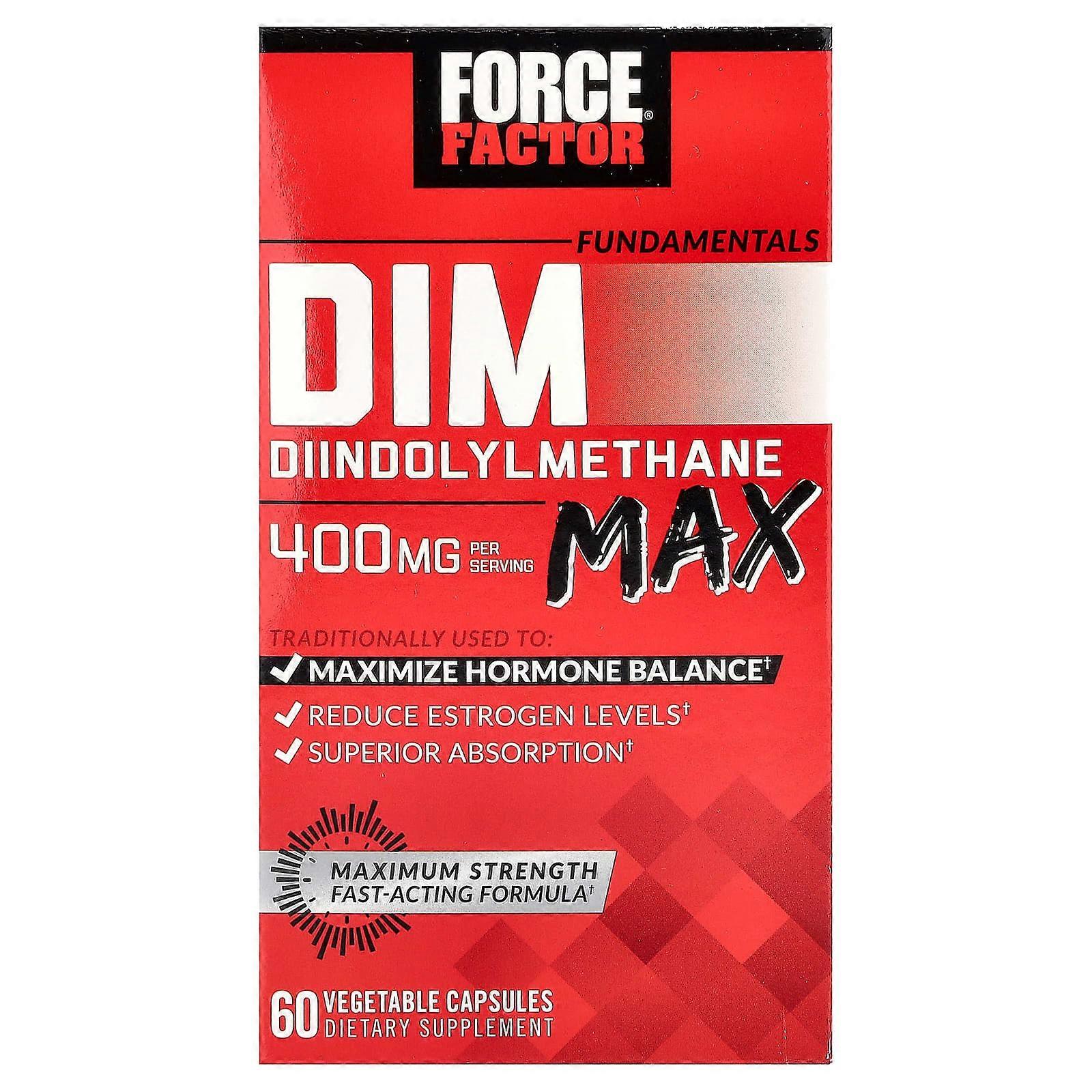 Force Factor, Fundamentals, DIM Max, 60 Vegetable Capsules
