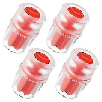 4 Pack Bite Valve Replacement Sleeves for Water Bladder Hydration Pack Accessories, Silicone Transparent Red