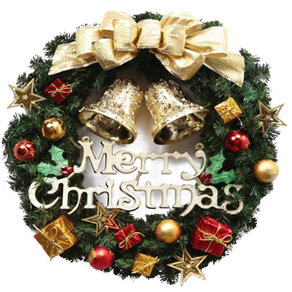 Spruce Wreath With Double Bells Bow