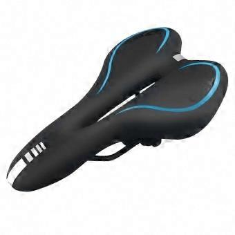 Comfortable Memory-Foam Bike Seat with Ergonomic Zone for Mountain and Road Bicycles, Red-brnv