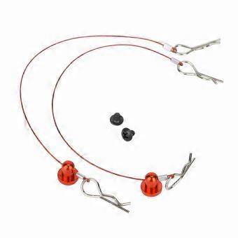 Anti lost Body Shell Wire Clip Pin with Screw Retainer for Traxxas 1/10 RC Car (Red)