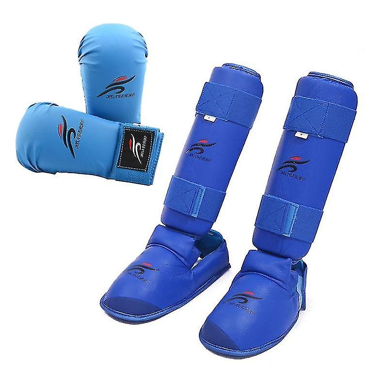 Protège-tibia de jambe, paume de la main, protège-pieds, ensemble de gants de boxe de costume