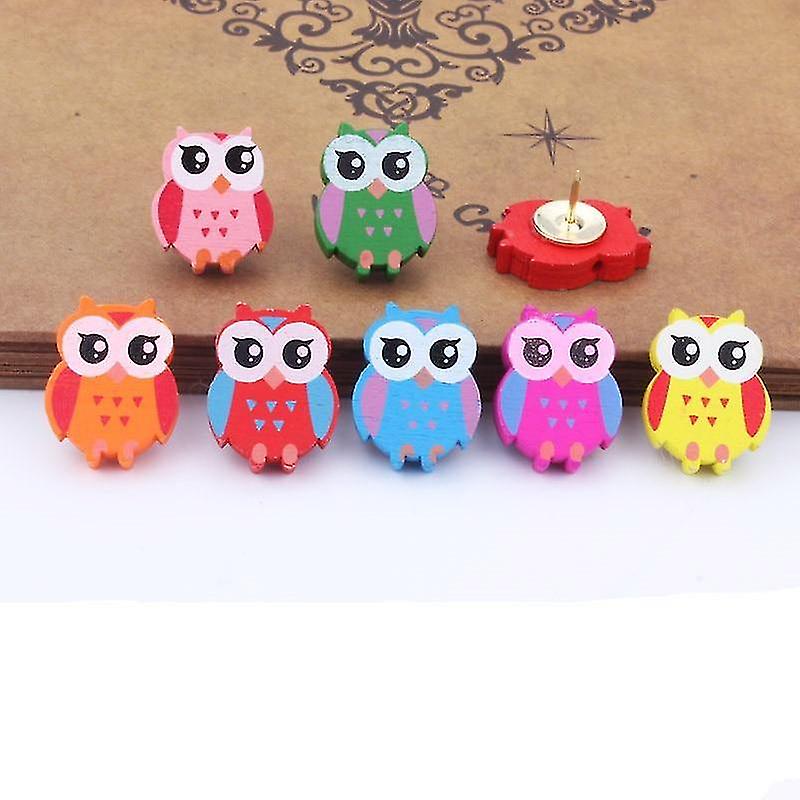Owl Thumbtack, Cartoon Animals Drawing, Wall Push Pin